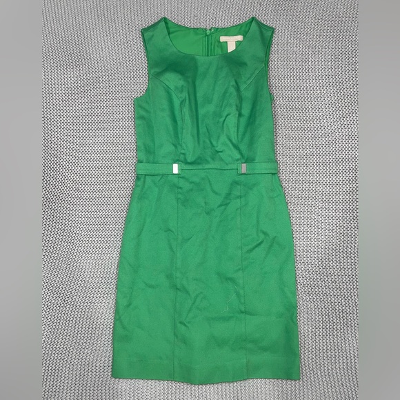 LIKE NEW Banana Republic Cotton Green Dress Size 0 - Picture 1 of 4